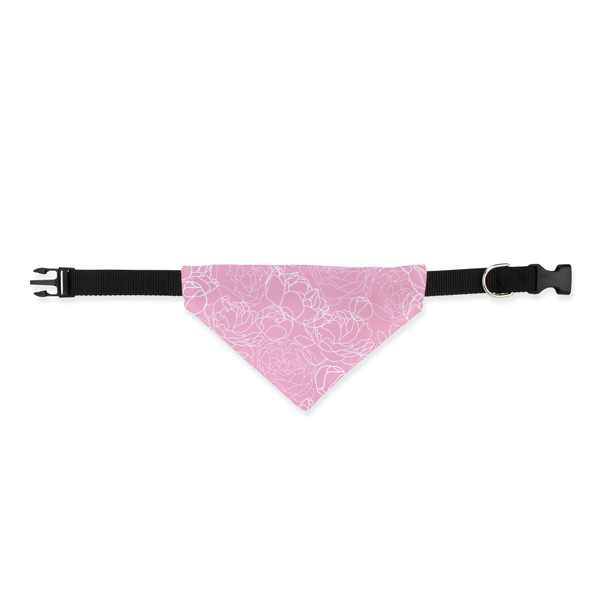 Pink Carnation Collar Bandana- Sm/Md