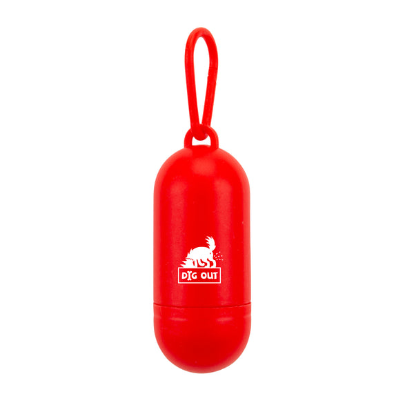 Bandoggies® Pill Shaped Poop Bag Holder with Starter Bags